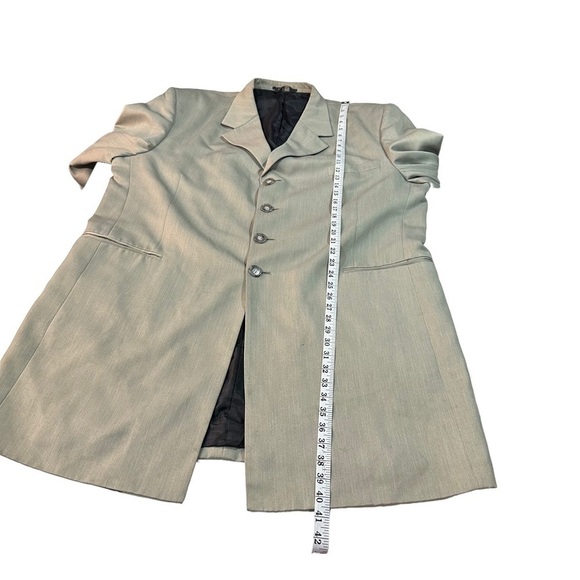 Geno Cappeli Men Light Green Taupe 4 Button Suit Jacket Sz 50L 41” L Blazer Coat - Picture 8 of 14